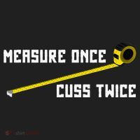 Measure Once Cuss Twice Carpenter & Woodworking Golf Towel thumb 3