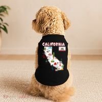 Map Of California Landmarks Major Cities Flag Doggie Tank thumb 2