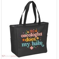 My Oncologist Does My Hair Chemotherapy Cancer Survivor Tote Bag thumb 2