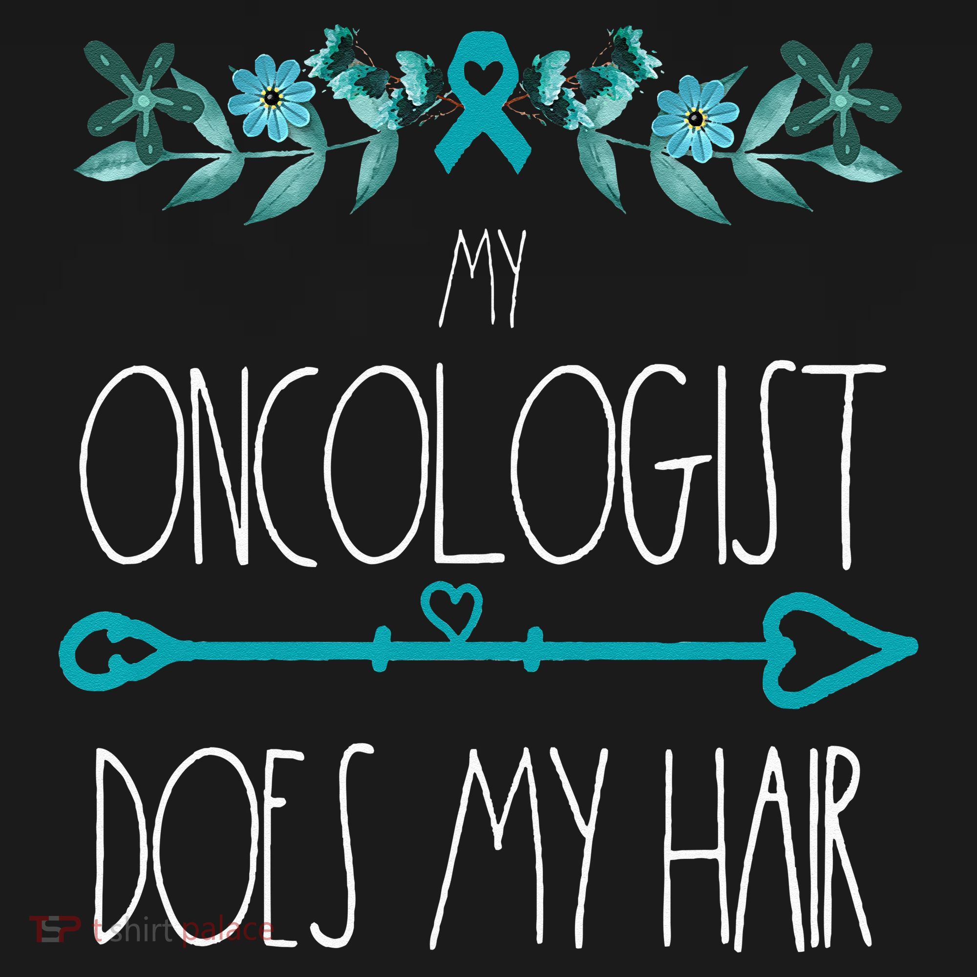 My Oncologist Does My Hair Ovarian Cancer Awareness Products Coaster