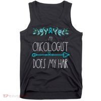 My Oncologist Does My Hair Ovarian Cancer Awareness Products Tank Top thumb 0