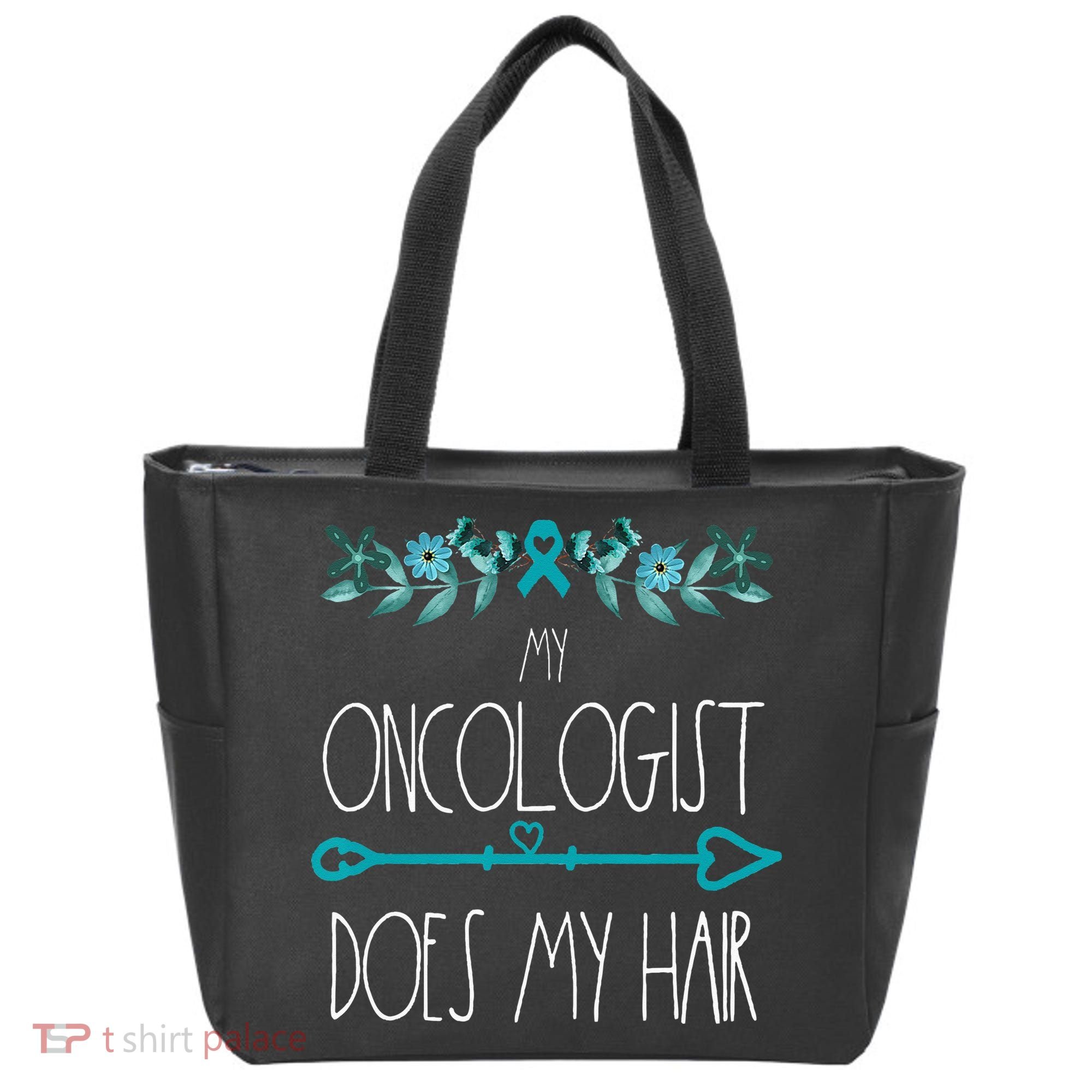 My Oncologist Does My Hair Ovarian Cancer Awareness Products Tote Bag