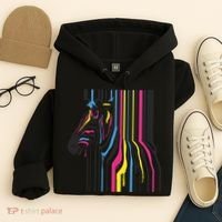 Modern Abstract Zebra Hoodie thumb 4