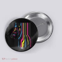 Modern Abstract Zebra Button thumb 0