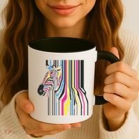 Modern Abstract Zebra Coffee Mug thumb 3