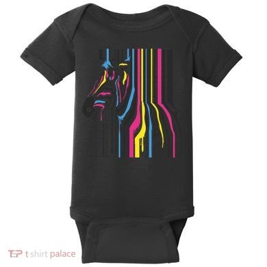 Modern Abstract Zebra Baby Bodysuit