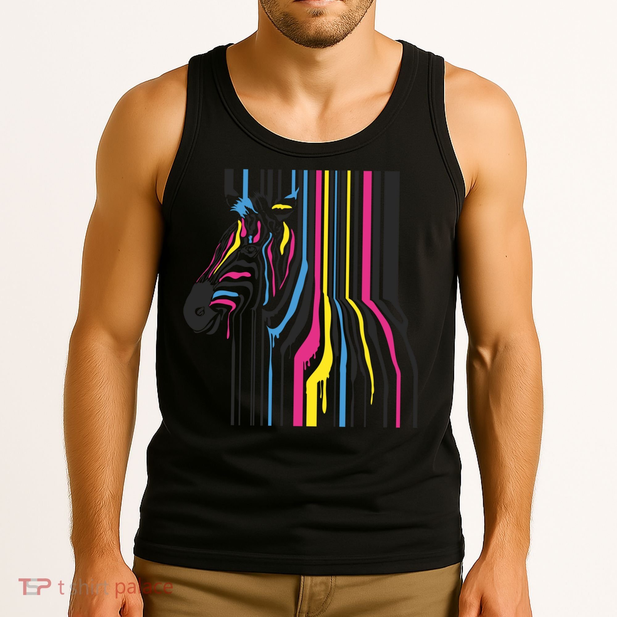 Modern Abstract Zebra Tank Top