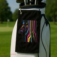 Modern Abstract Zebra Golf Towel thumb 2