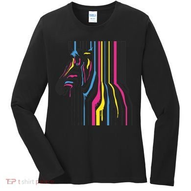 Modern Abstract Zebra Women's Long Sleeve Shirt