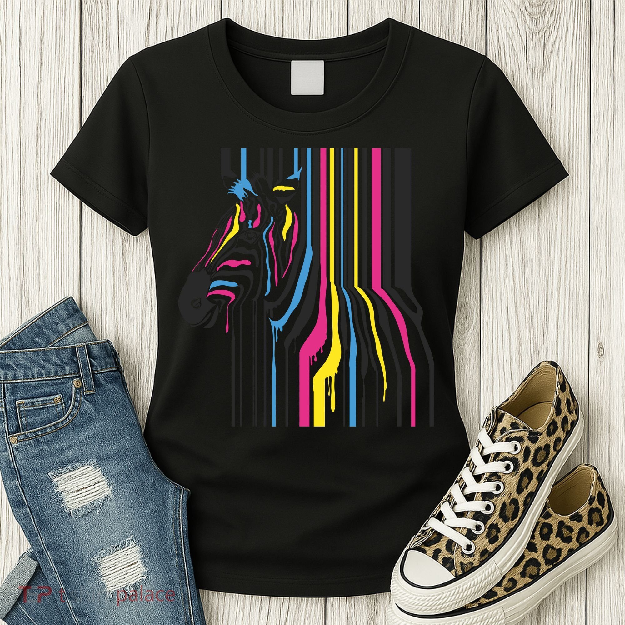 Modern Abstract Zebra Women's T-Shirt