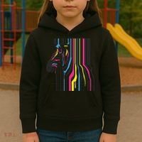 Modern Abstract Zebra Kids Hoodie thumb 3