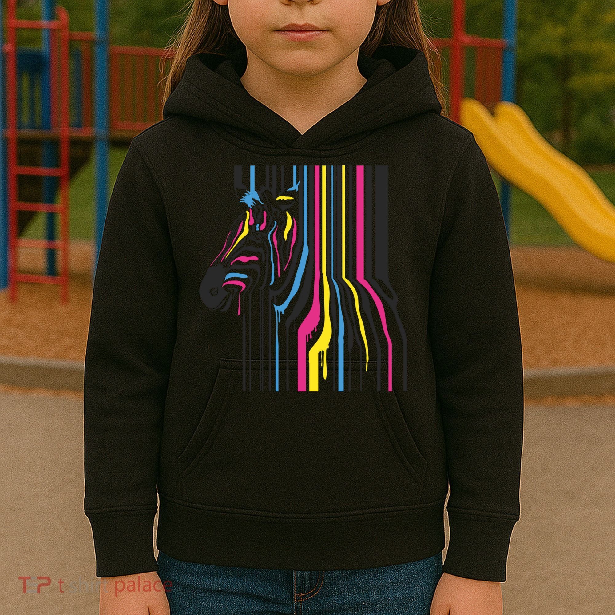 Modern Abstract Zebra Kids Hoodie