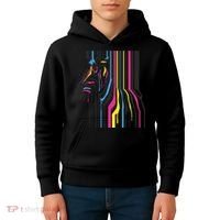 Modern Abstract Zebra Kids Hoodie thumb 4