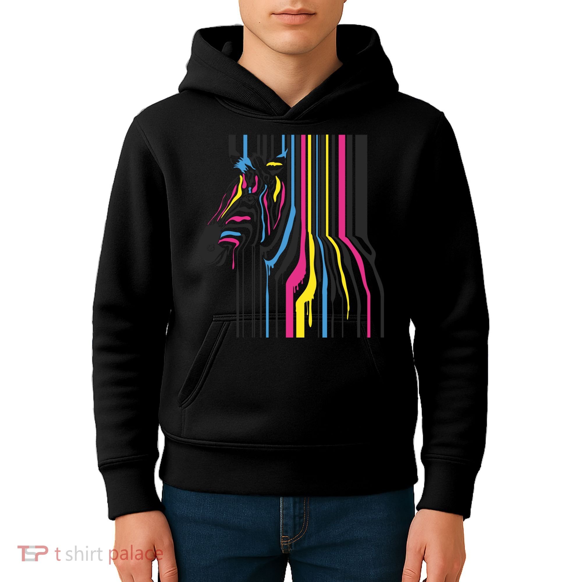 Modern Abstract Zebra Kids Hoodie