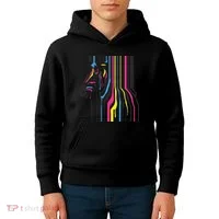 Modern Abstract Zebra Kids Hoodie thumb 4