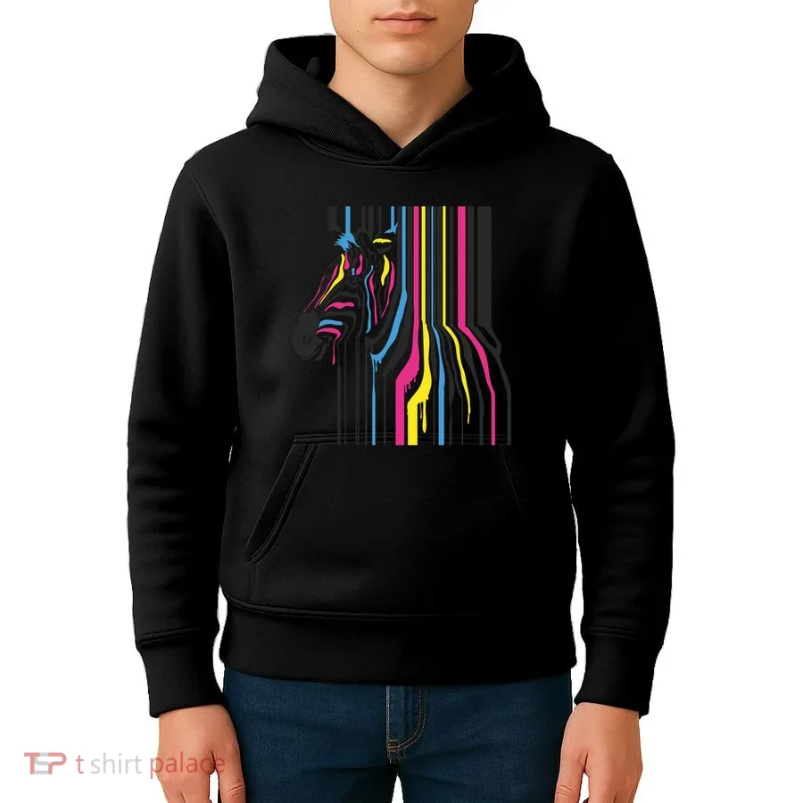 Modern Abstract Zebra Kids Hoodie