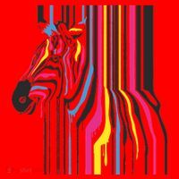Modern Abstract Zebra Santa Hat thumb 1