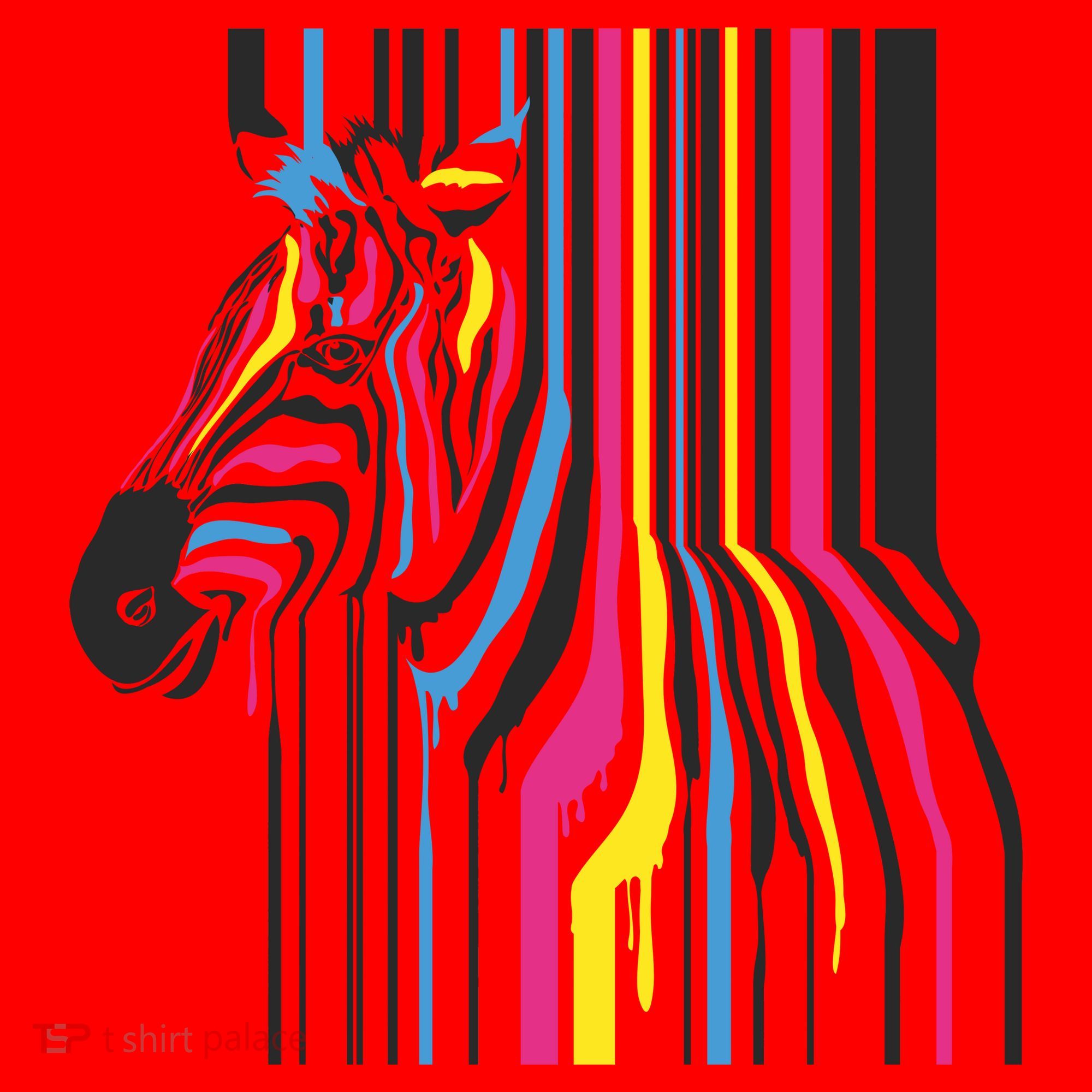 Modern Abstract Zebra Santa Hat