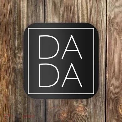 Modern Dada Fathers Day Coaster