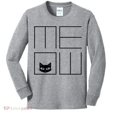 Modern Meow  Kids Long Sleeve Shirt
