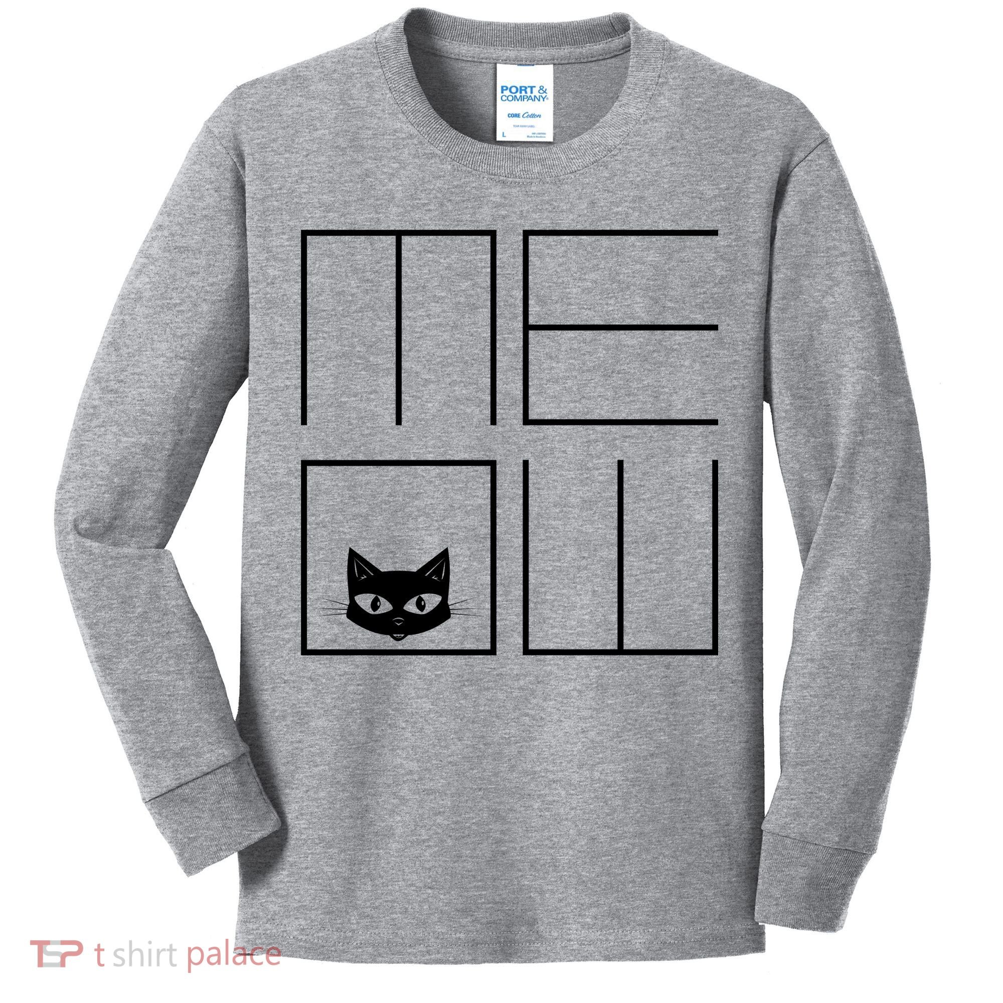 Modern Meow  Kids Long Sleeve Shirt