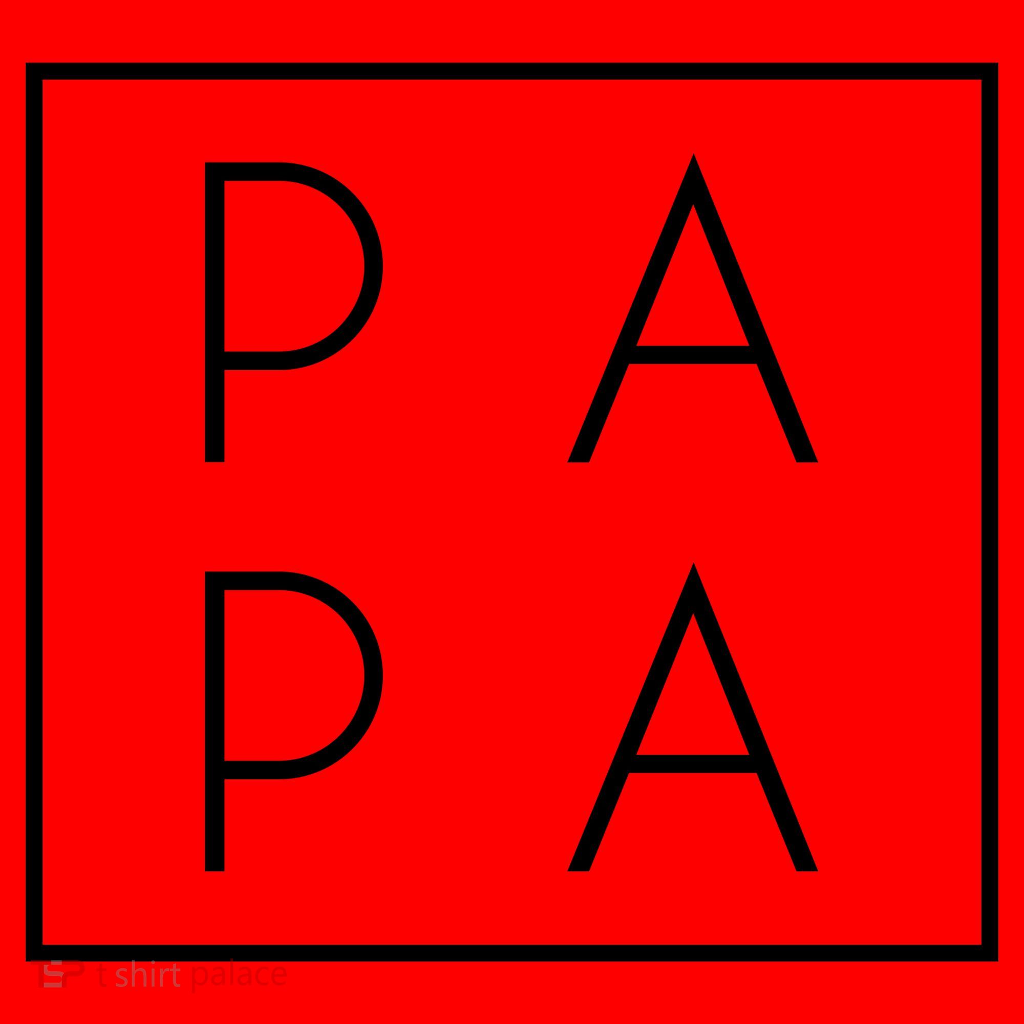 Modern PA PA Papa Father logo Santa Hat