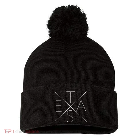 Modern Texas  Pom Pom 12in Knit Beanie in the selected color