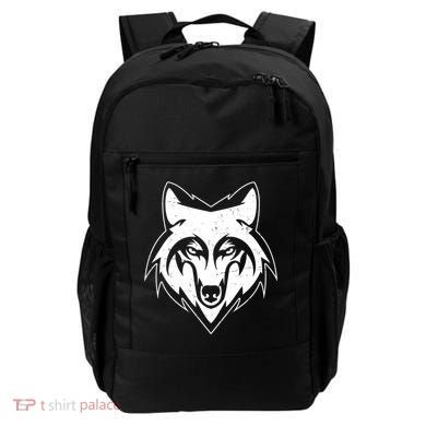 Modern Wolf Face Symbol Backpack