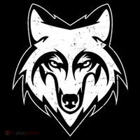 Modern Wolf Face Symbol Backpack thumb 2