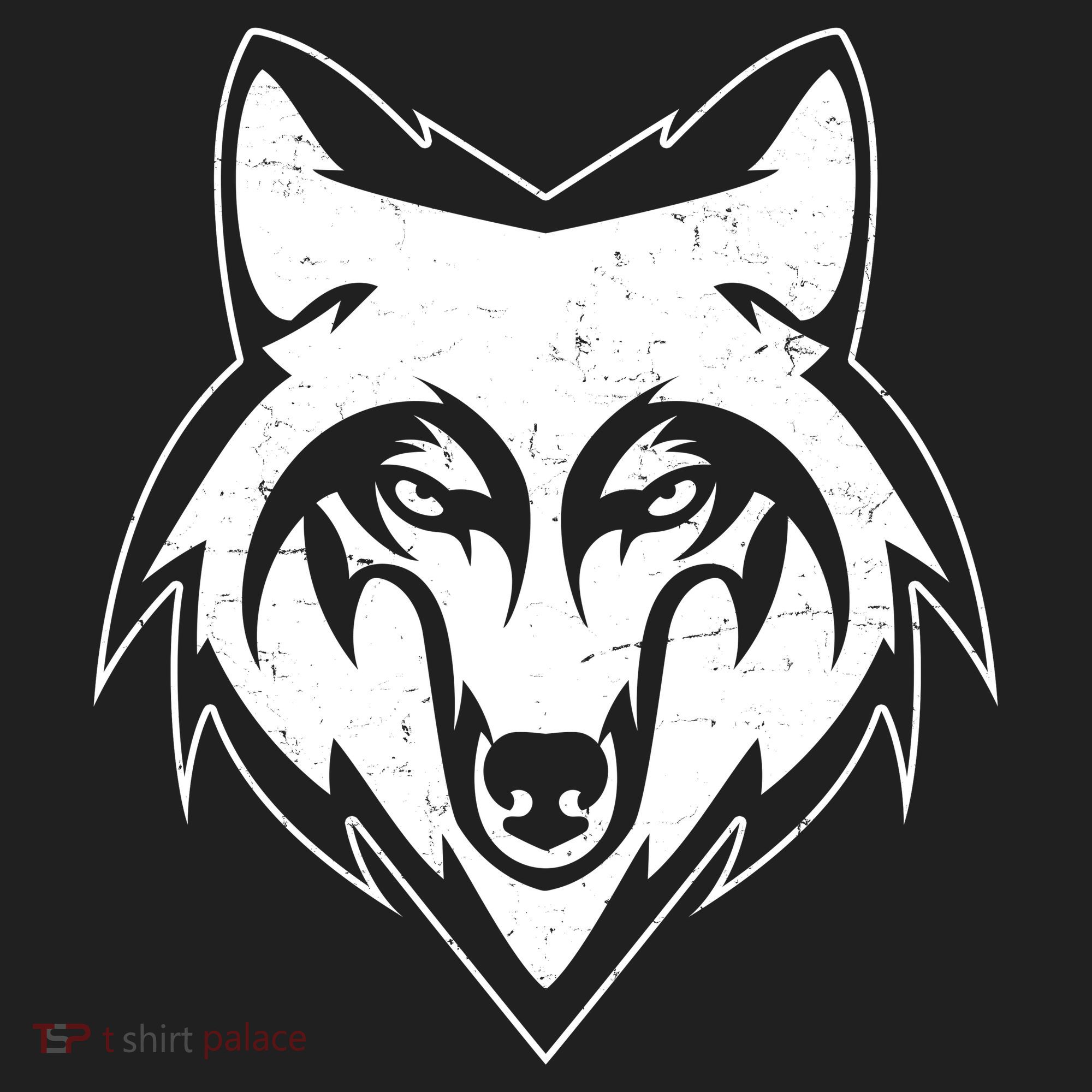 Modern Wolf Face Symbol Beanie