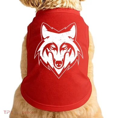 Modern Wolf Face Symbol Doggie Tank