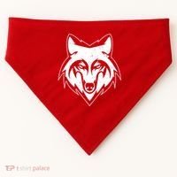 Modern Wolf Face Symbol USA-Made Doggie Bandana thumb 0