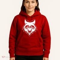 Modern Wolf Face Symbol Hoodie thumb 5