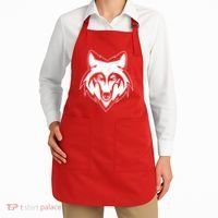 Modern Wolf Face Symbol Apron thumb 2