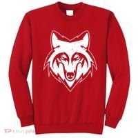 Modern Wolf Face Symbol Sweatshirt thumb 0