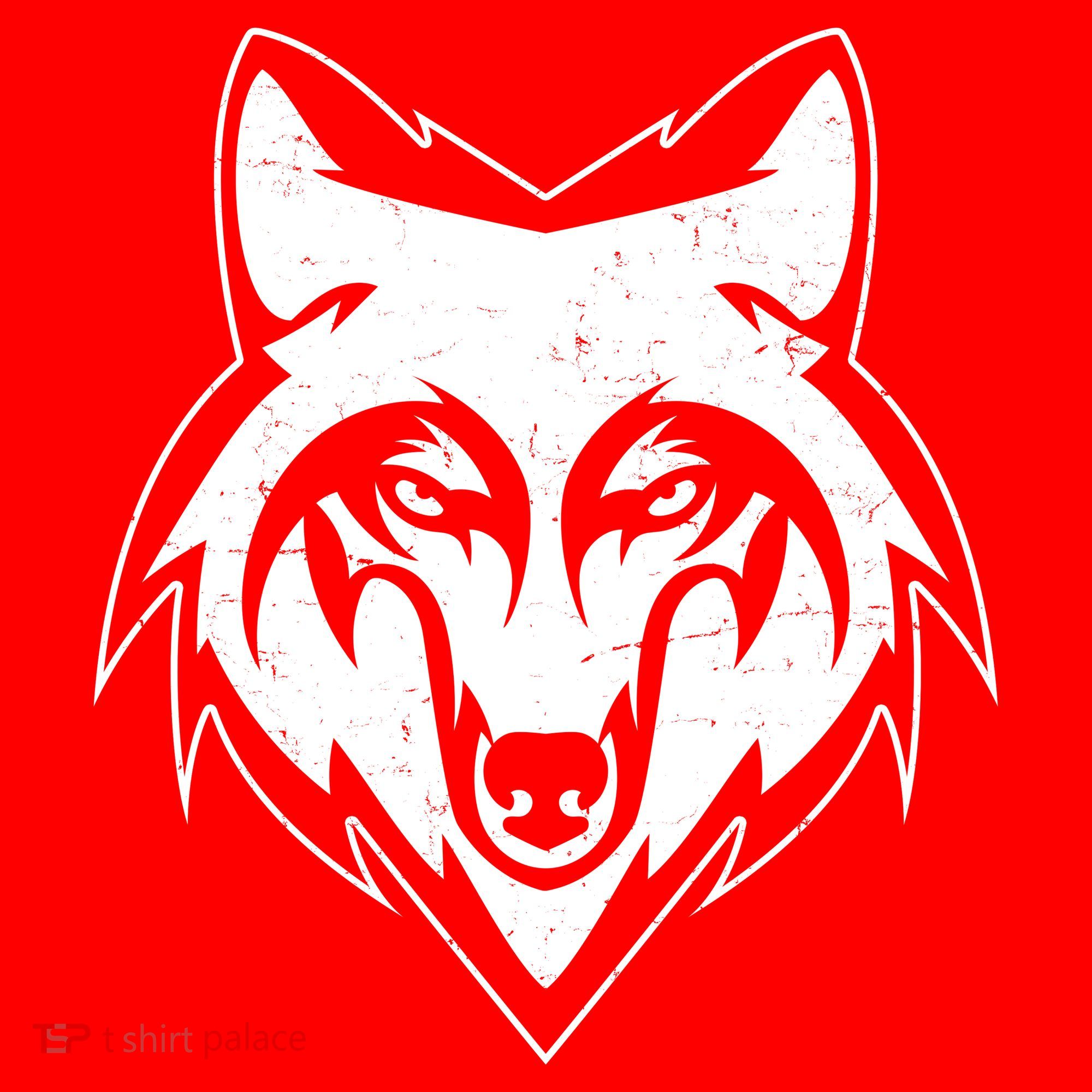 Modern Wolf Face Symbol Sweatshirt