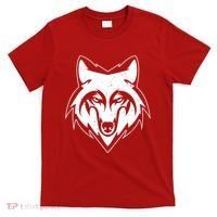 Modern Wolf Face Symbol T-Shirt thumb 0