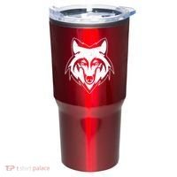 Modern Wolf Face Symbol Tumbler thumb 0