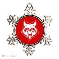 Modern Wolf Face Symbol Ornament thumb 0