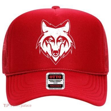 Modern Wolf Face Symbol Hat