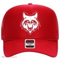 Modern Wolf Face Symbol Hat thumb 0
