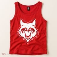 Modern Wolf Face Symbol Tank Top thumb 2