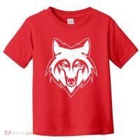 Modern Wolf Face Symbol Toddler T-Shirt thumb 0