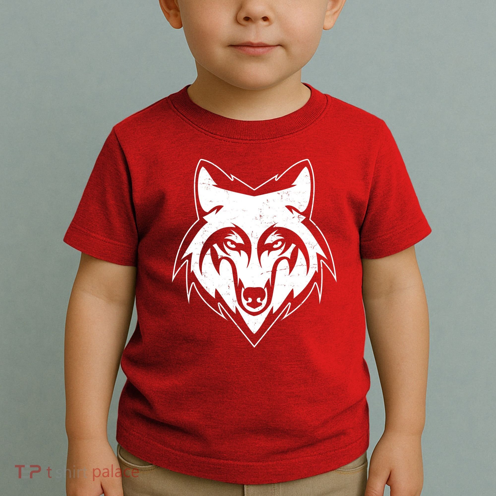 Modern Wolf Face Symbol Toddler T-Shirt