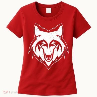 Modern Wolf Face Symbol Women's T-Shirt