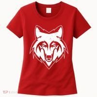 Modern Wolf Face Symbol Women's T-Shirt thumb 0