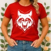 Modern Wolf Face Symbol Women's T-Shirt thumb 2