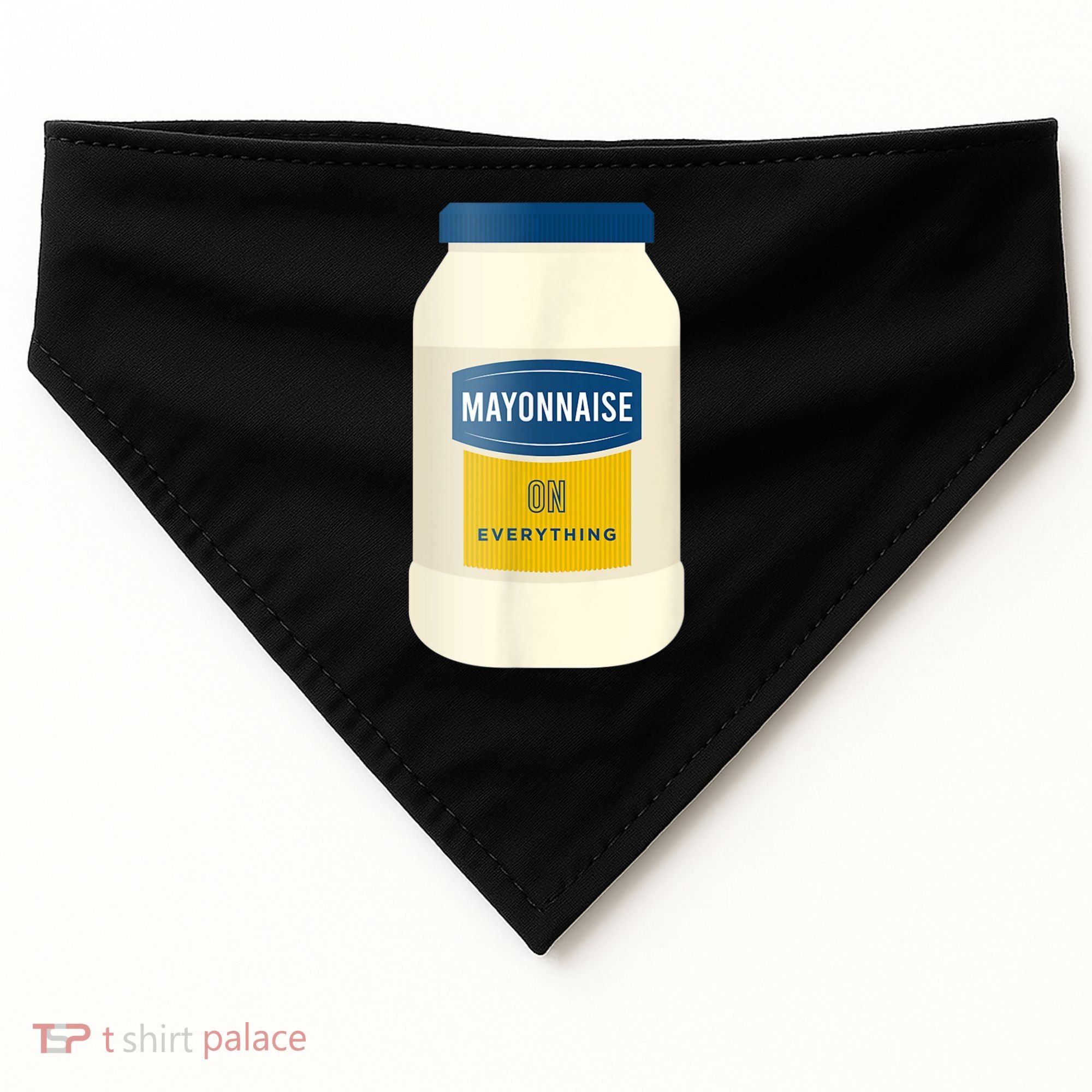 Mayonnaise On Everything Mayo Lover Funny Condiment Fan USA-Made Doggie Bandana