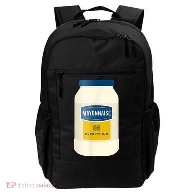 Mayonnaise On Everything Mayo Lover Funny Condiment Fan Backpack
