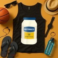 Mayonnaise On Everything Mayo Lover Funny Condiment Fan Tank Top thumb 4